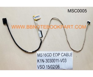 MSI LCD Cable สายแพรจอ GP60 CX61 MS16GD MS-16GD  (หัวกด 40 pin)   K1N-3030011-V03